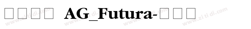 英文字体 AG_Futura字体转换